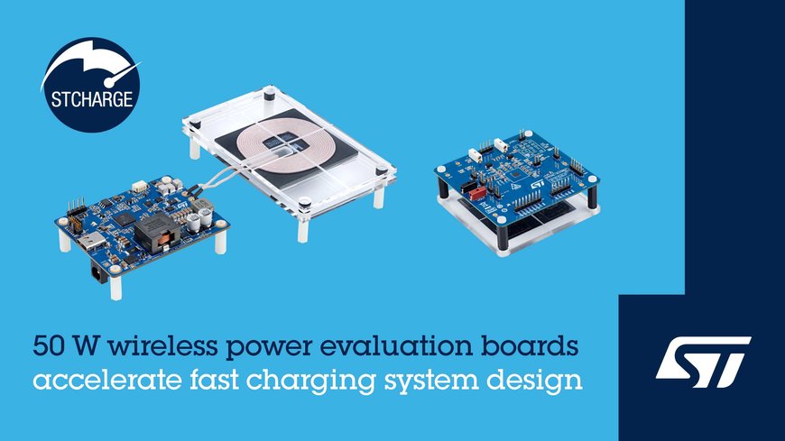 STMICROELECTRONICS PRESENTS NEW WIRELESS-CHARGING BOARDS